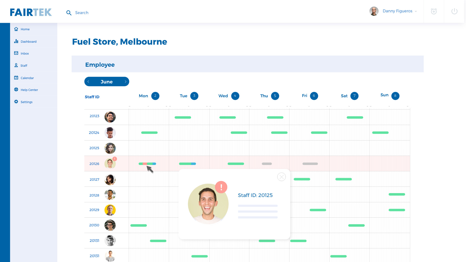 Fairtek platform dashboard